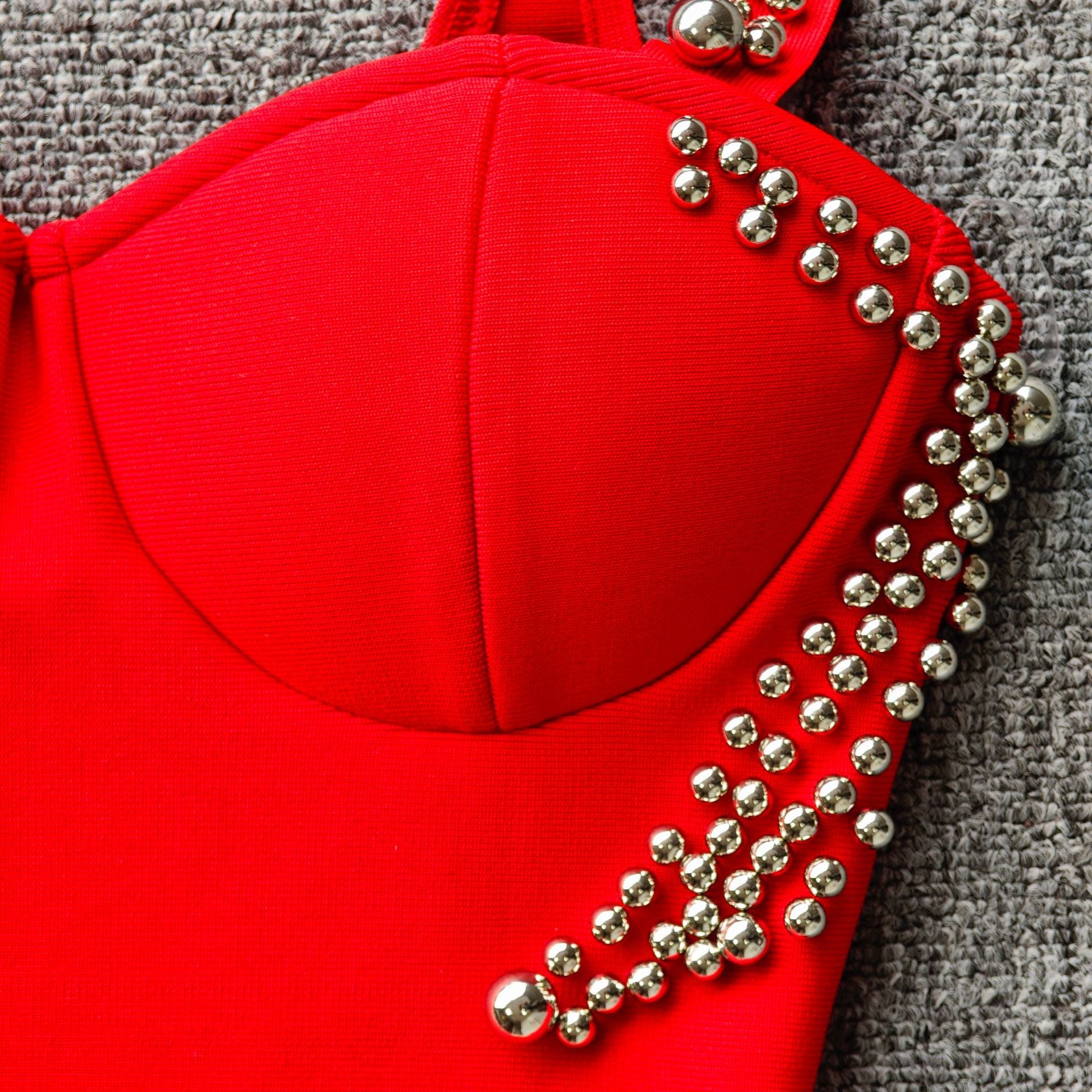 Sexy Sleeveless Beaded Chic Bandage Evening Gown 14