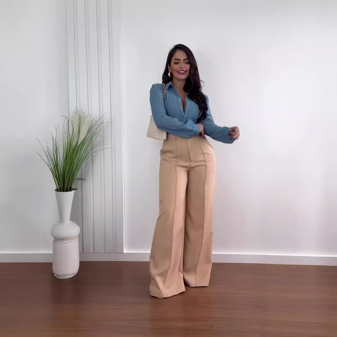 Women Fall Casual Wide Leg Pants