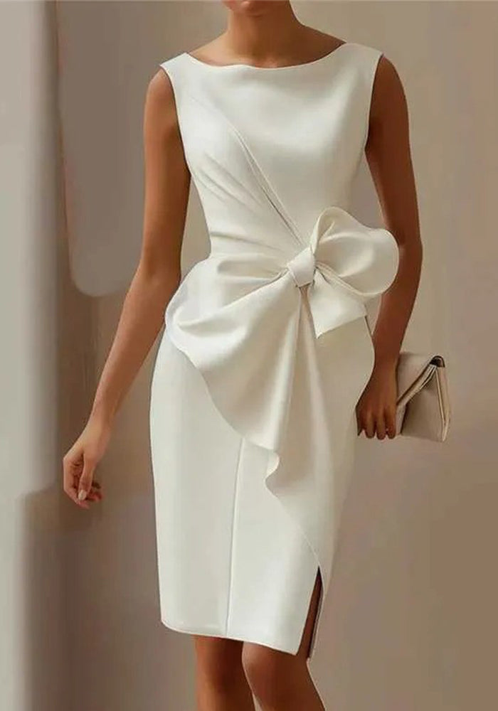 Spring Summer Fashion Sexy Sleeveless Low Back High Slit Dress