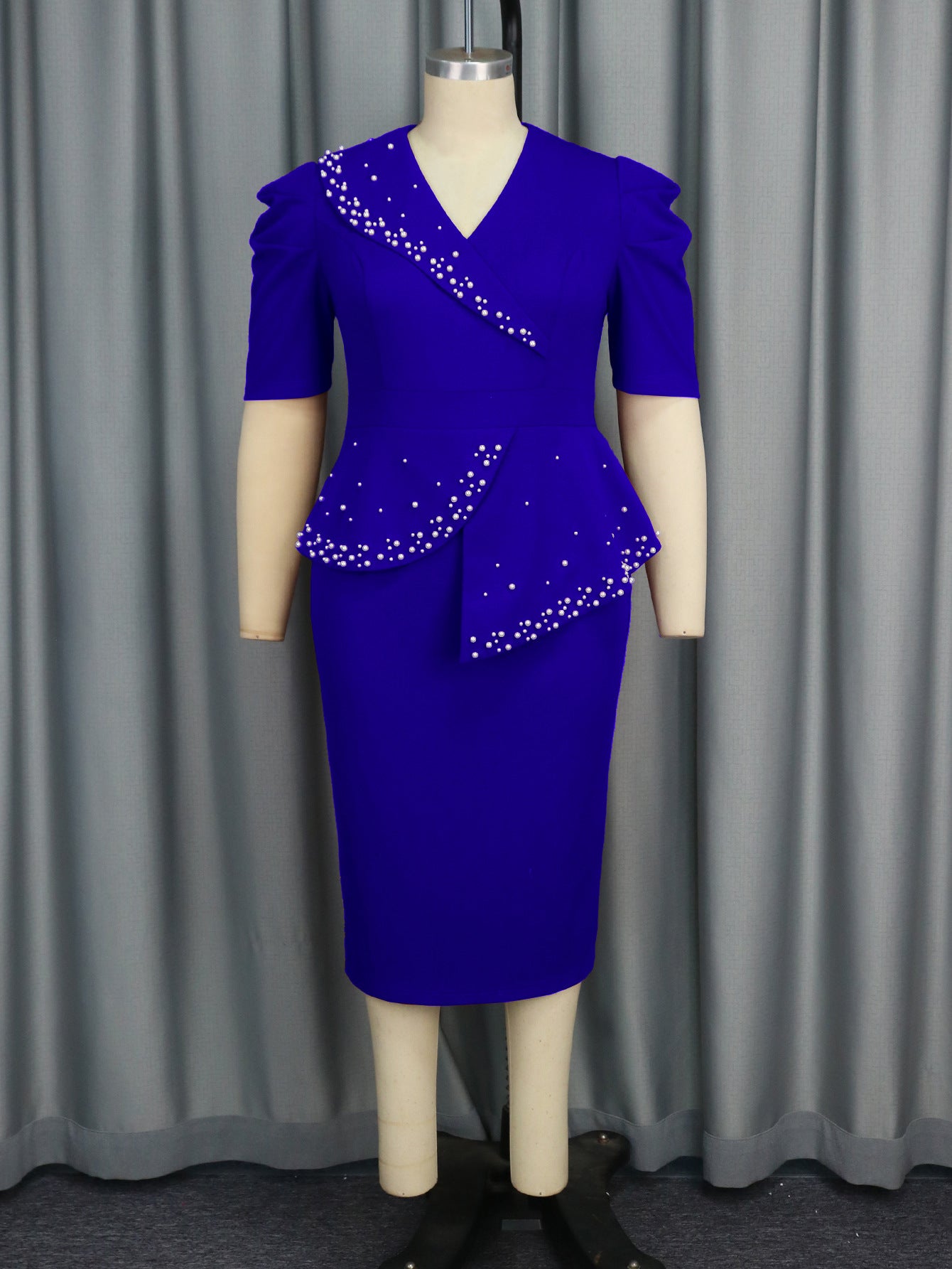 Women Beaded Ruffle Party Bodycon Dresses 12