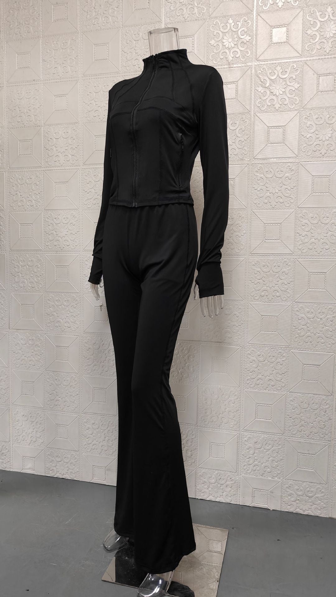 Spring/Summer Casual Sexy Tight-Fitting Bell Sleeve Two-Piece Pants Set 24