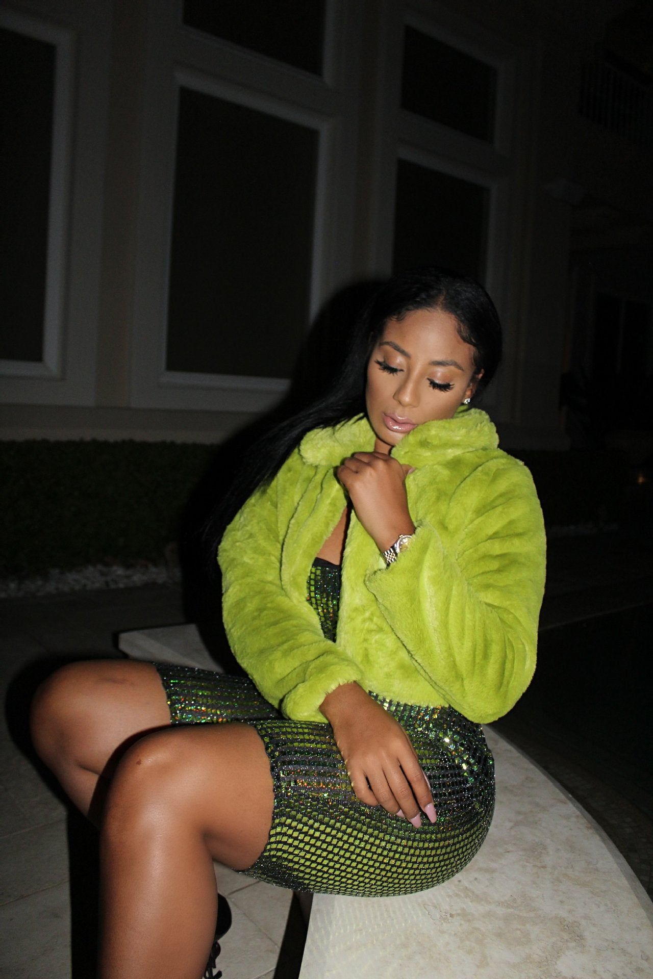 Women Loose Long Sleeve Fake Fur Jacket 62