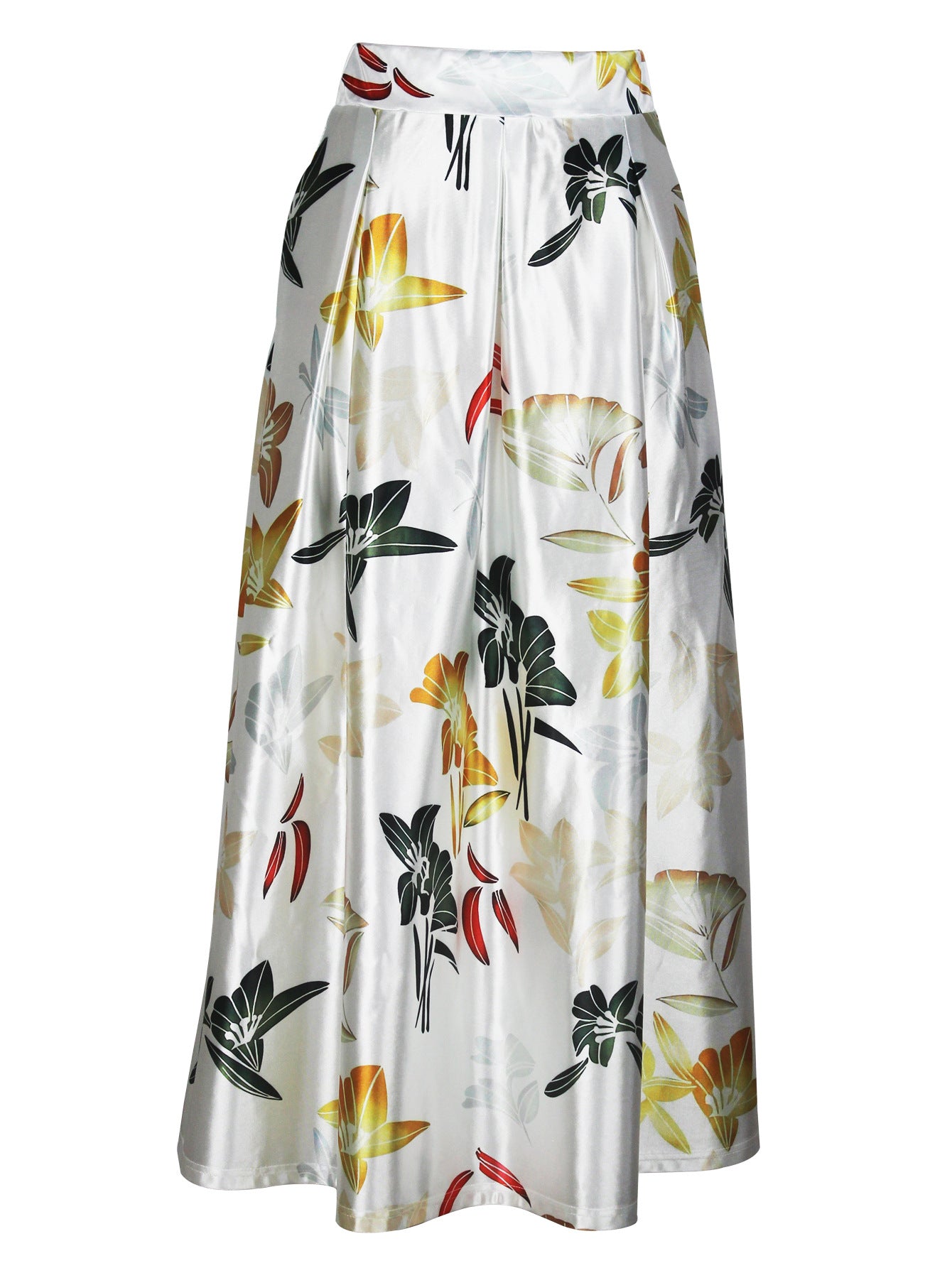 Women Elegant Printed Long Skirt 11