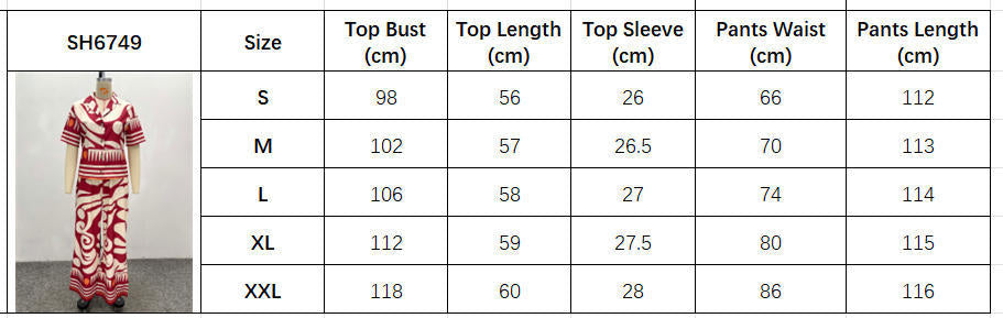 Fashion Women's Turndown Collar Printed Shirt & High-Waisted Wide-Leg Pants African Chic Elegant Two-Piece Set For Summer 11