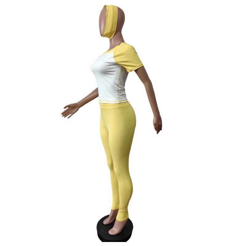 Women's High-Stretch Yoga Set with Bandana 8