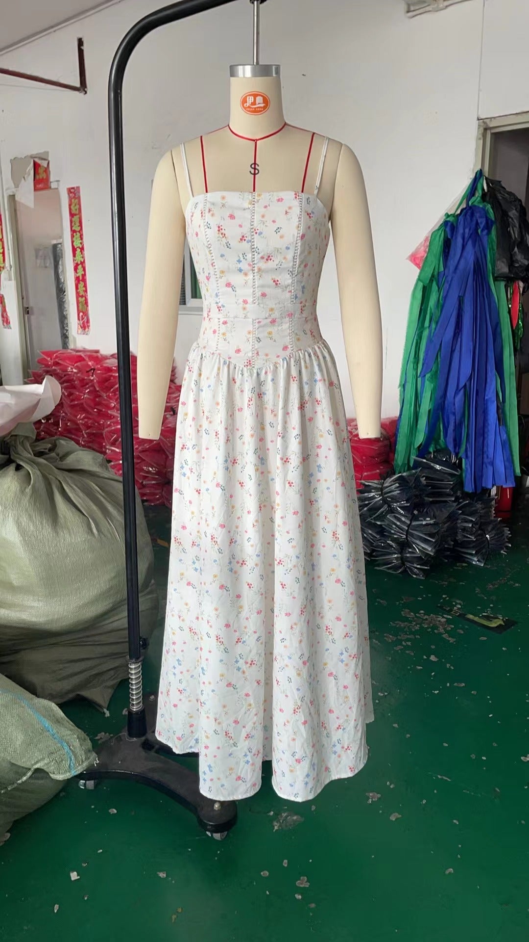 Women summer suspender sleeveless print dress 10