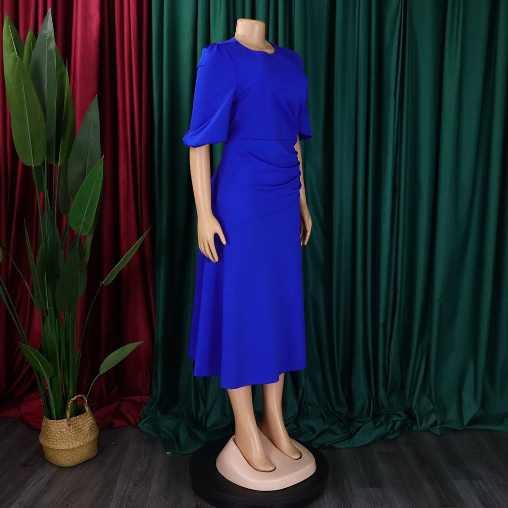 Women's Summer Chic Elegant Solid Plus Size Dress 24