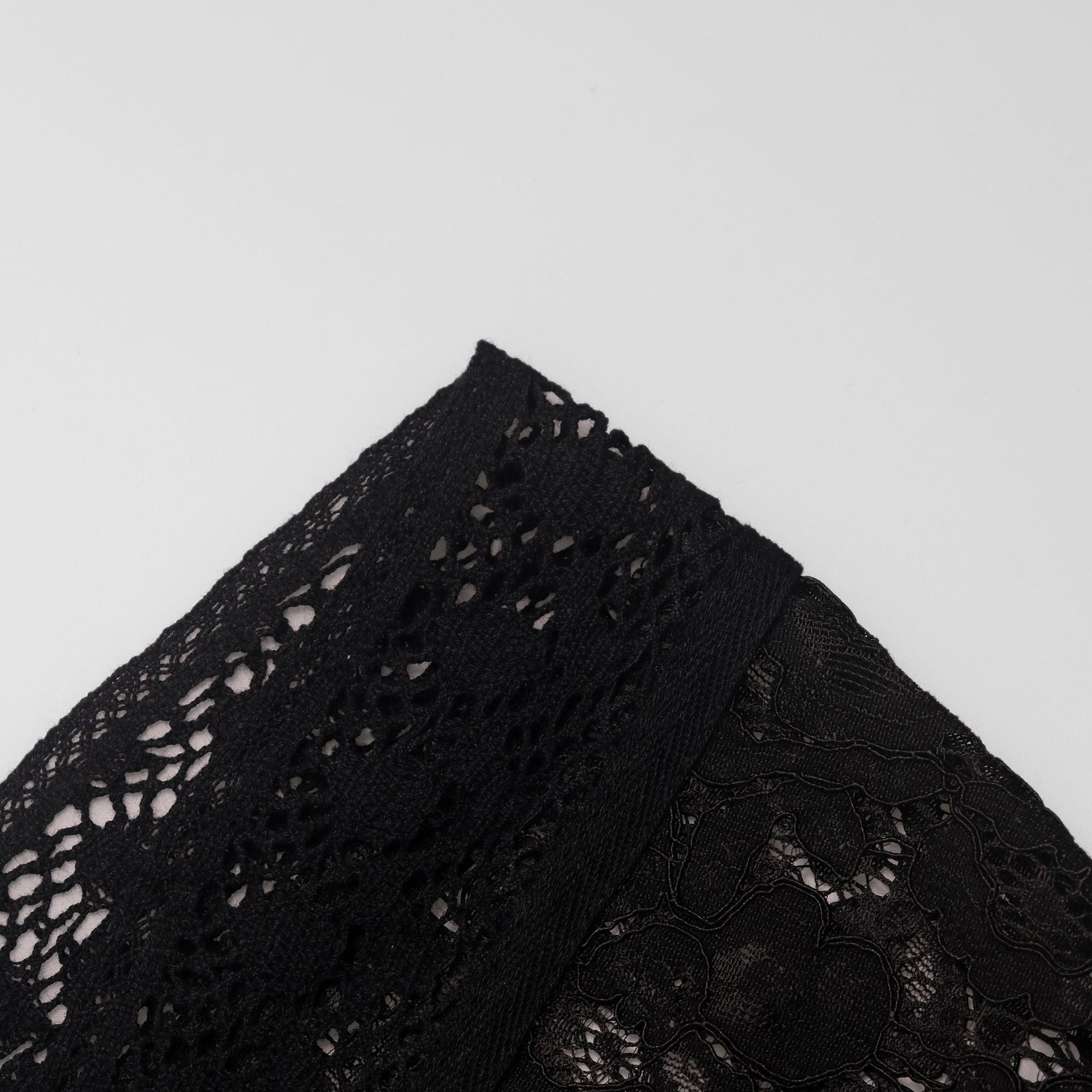 Summer Chic Career Lace Stand Collar Fitted Blouse 15