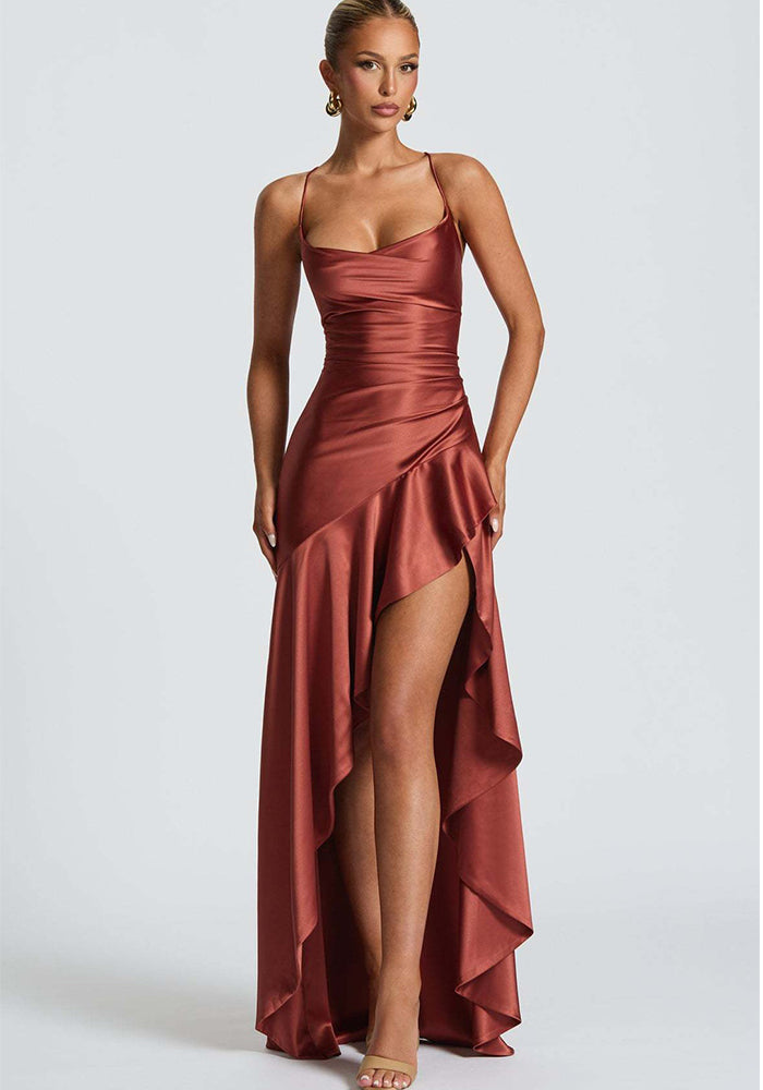 Women Sexy Strapless Maxi Dress