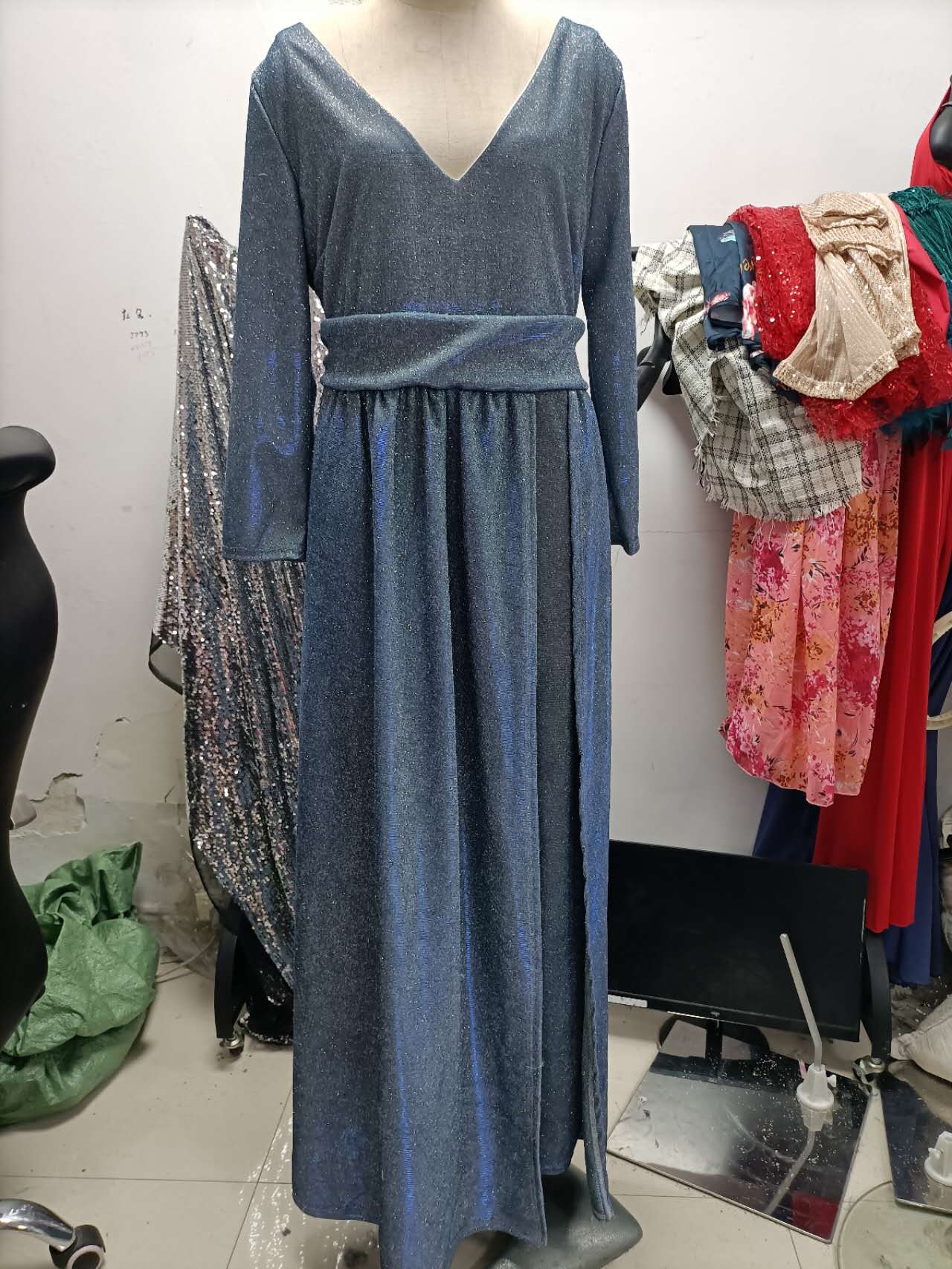 Women Formal Party Sequin Strapless Sexy Jumpsuit 10