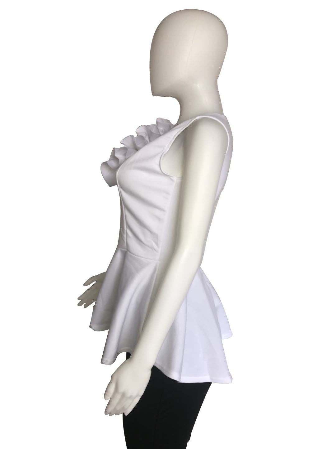 Women's Summer Ruffle Sleeveless Slim Waist Top 17