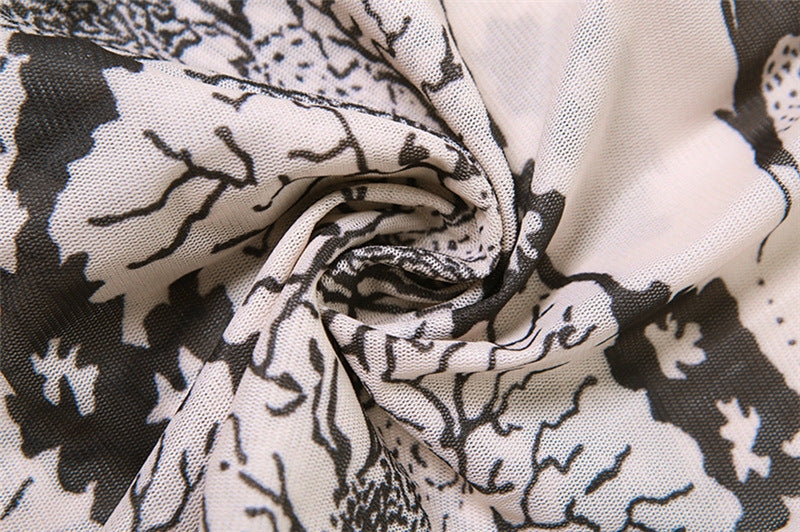 Autumn Women mesh embroidery See-Through Top and trousers two-piece set 17