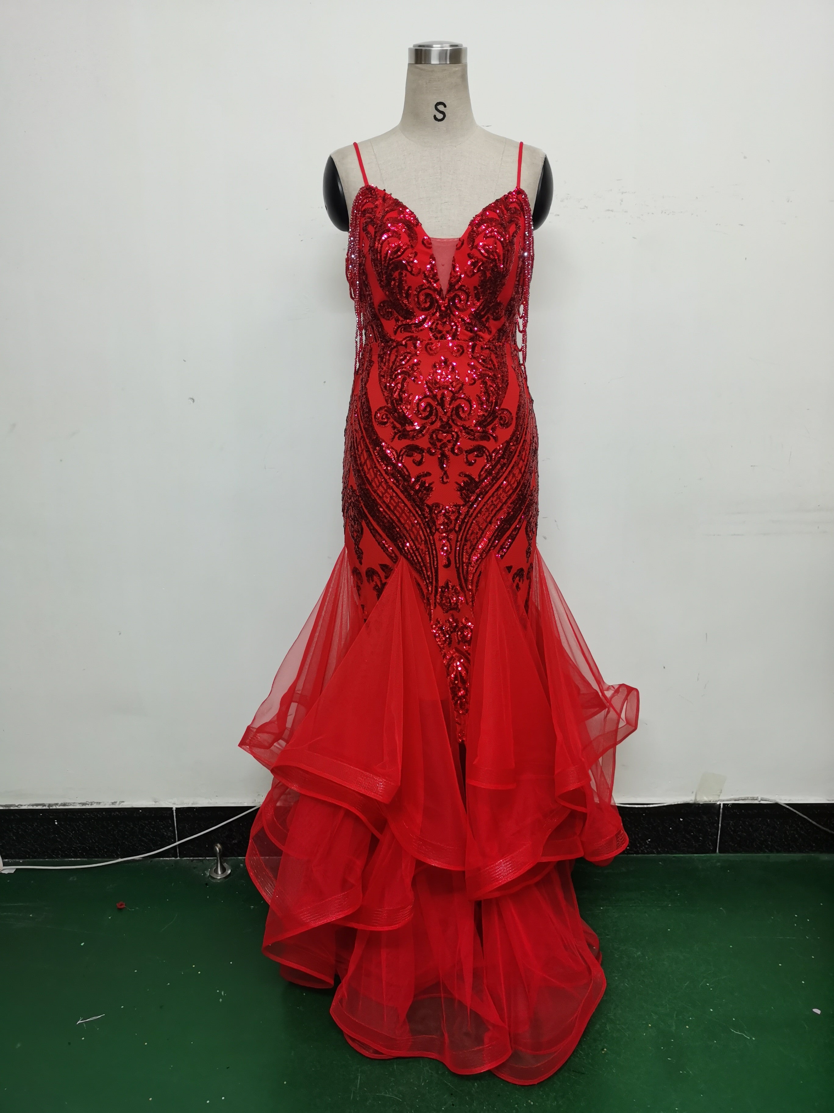 Sequin Patchwork Mesh Luxury Evening Dress 30