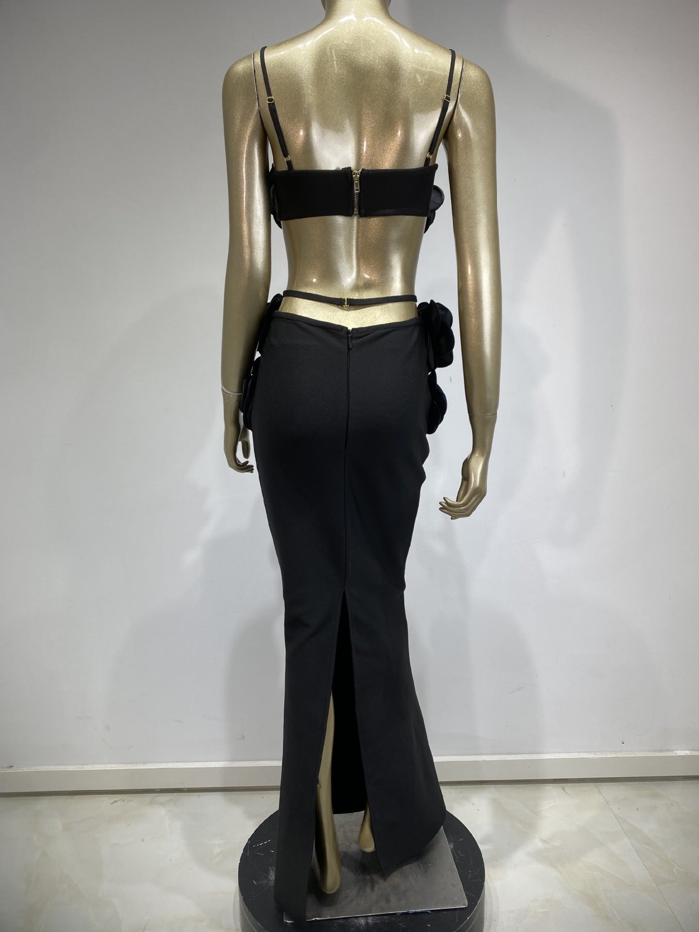 Floral Bustier Top & Long Skirt Beach Party Outfit 24