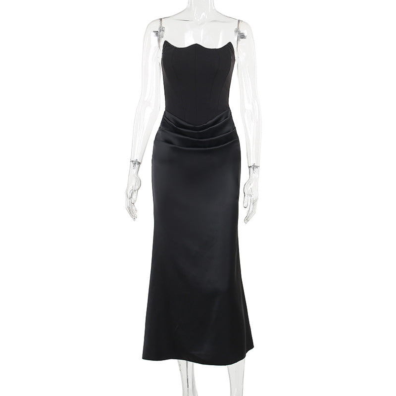 Summer Sexy Strapless Slim Long Dress 13