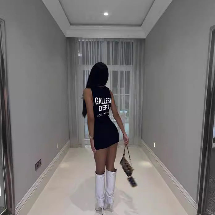 Women Letter Print Sexy Dress 9