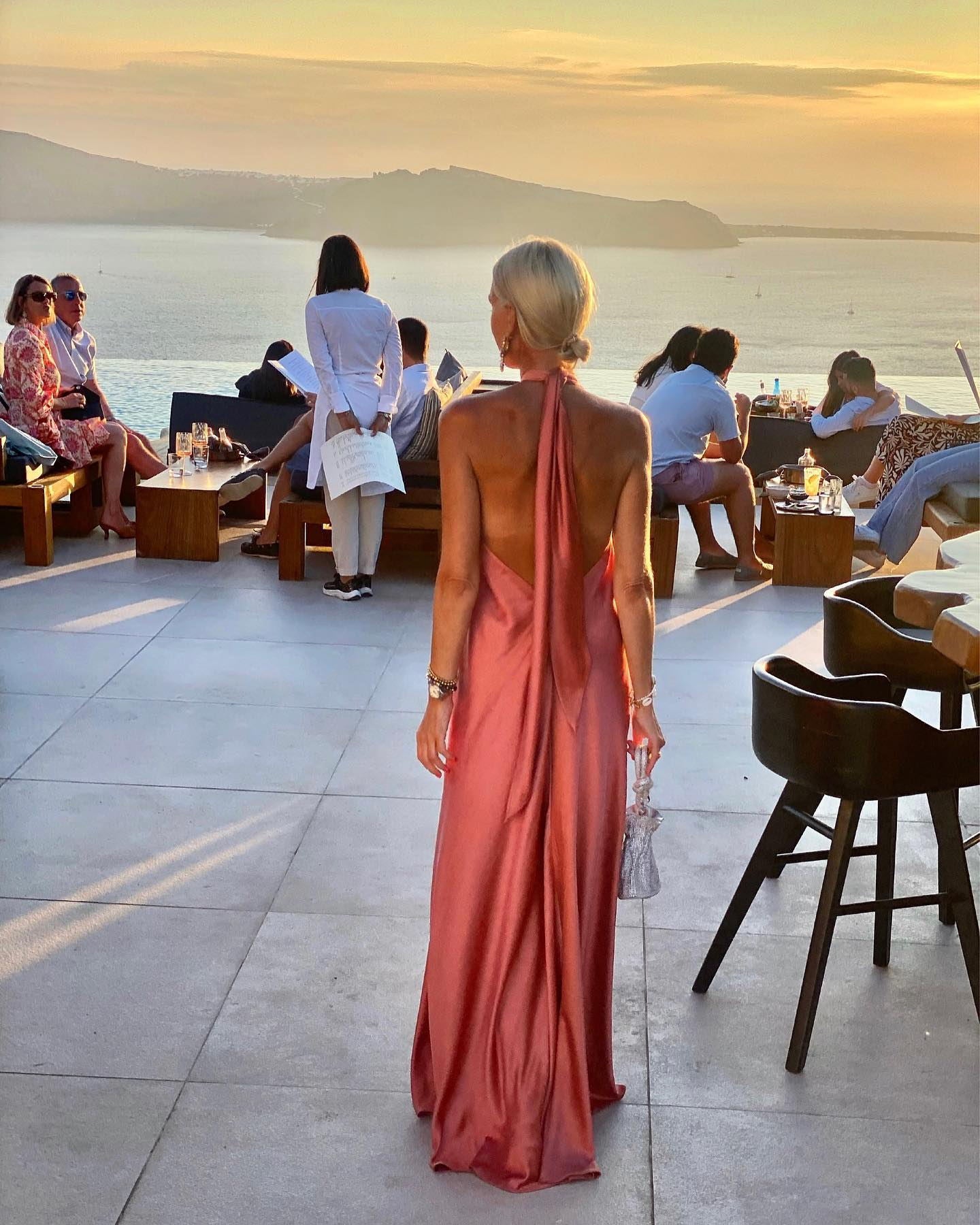 Women Summer Sexy Satin Halter Neck Slip Gown Party Maxi Dress 7