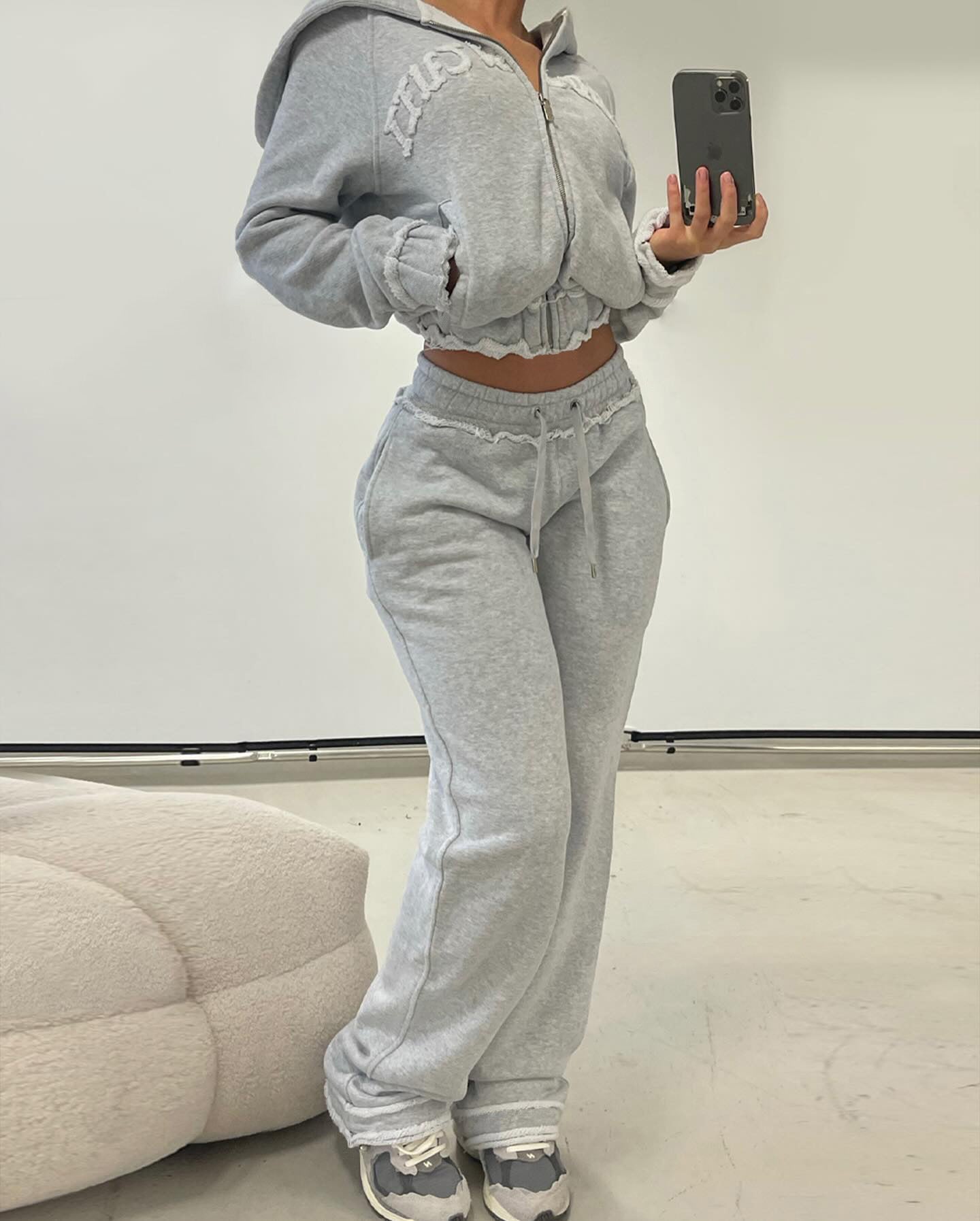 Women American style Casual Hoodies and Trousers Two Piece Set 3