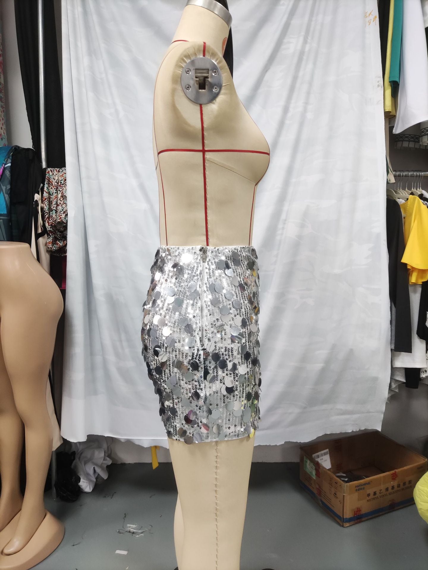 Sequined fashion women sexy short skirts 9