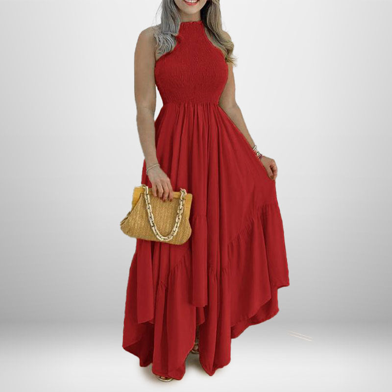 Women spring sleeveless Solid Dress