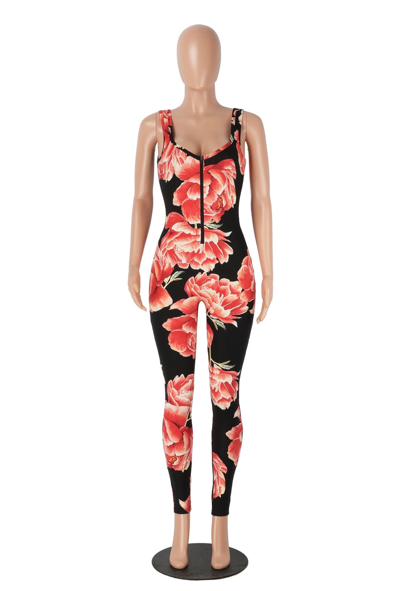 U Neck Print Jumpsuit Fashion Women's Nightclub Wear 16