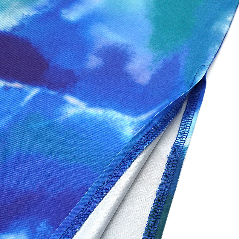 Women Printed Cropped Top and Skirt Two-Piece Set 12