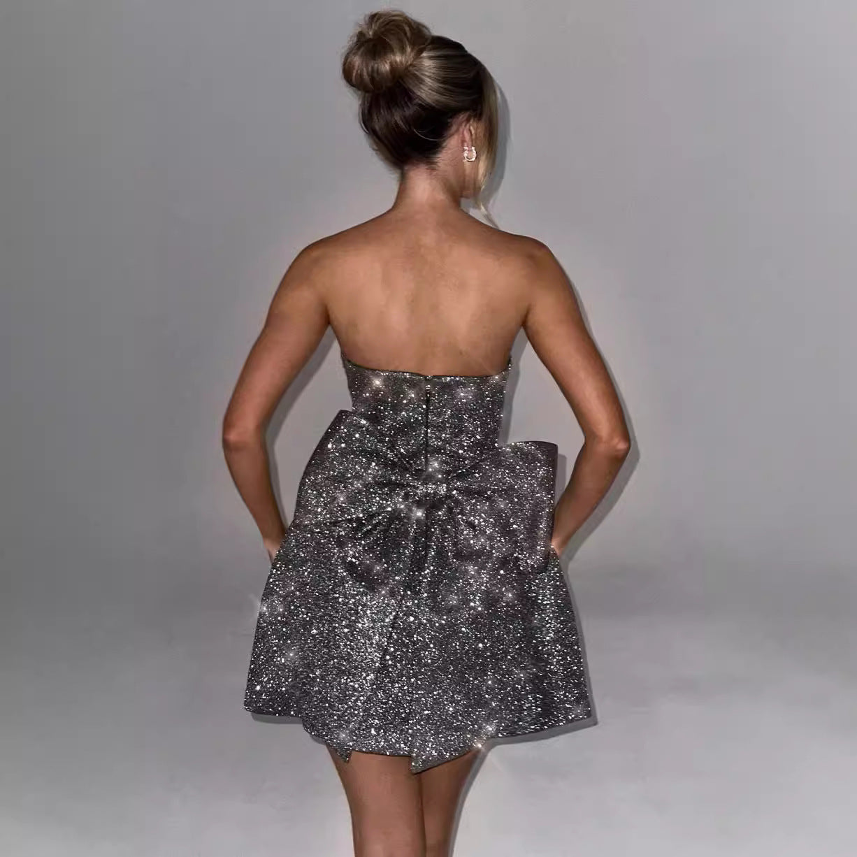 Women's Sexy & Chic Strapless High-Waist A-Line Mini Dress 7