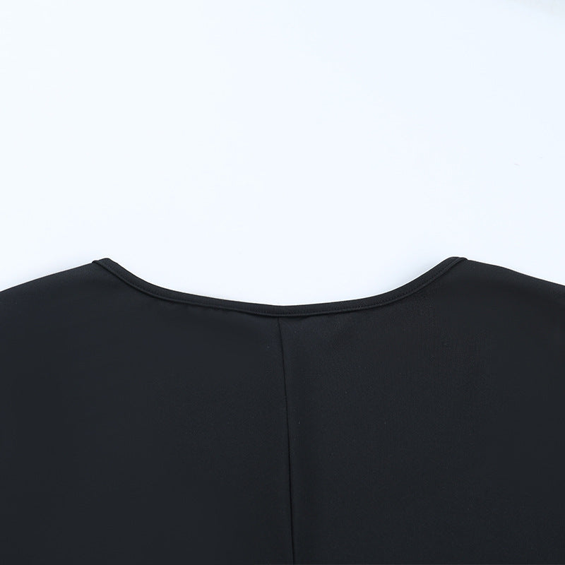 Women Sexy Mesh Patchwork Ruffle Gathered Maxi Dress 14