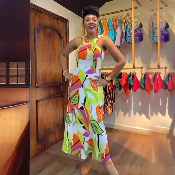 Women Printed Sleeveless Off-Shoulder Sundress