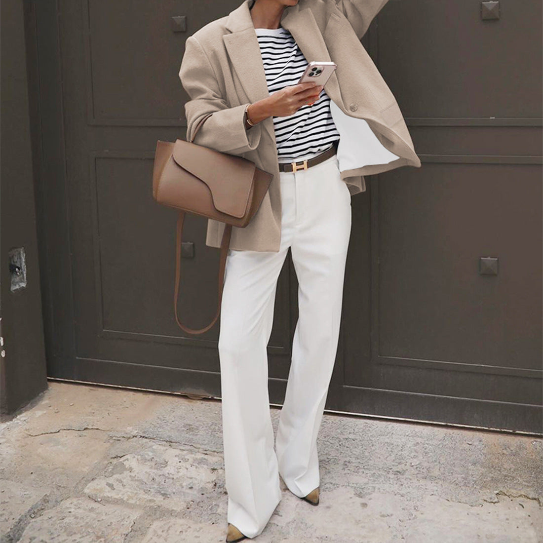 Women Autumn and Winter Solid Blazer 5