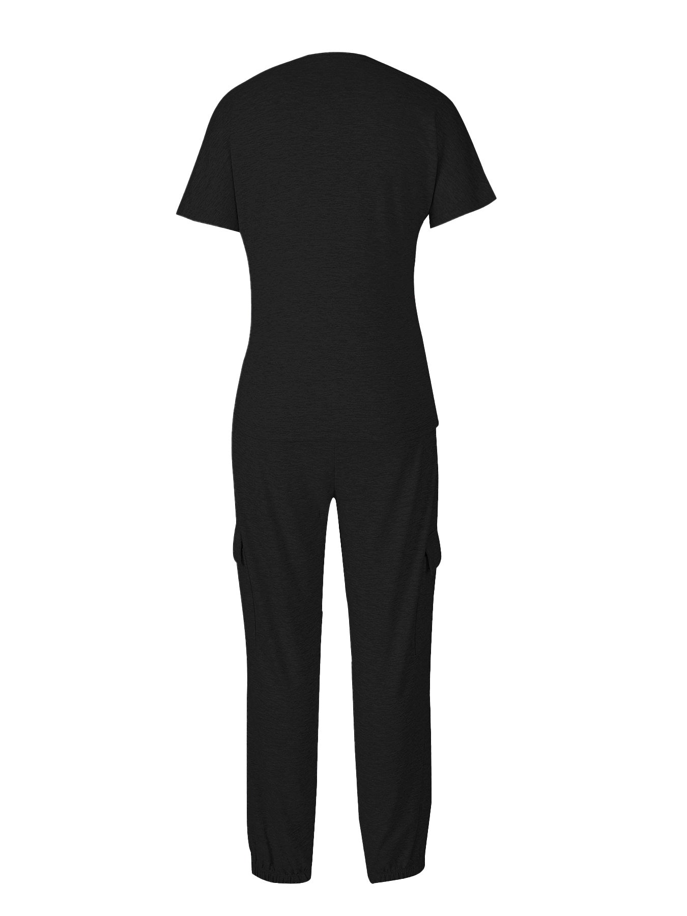 Women's Printed T-Shirt Pocket Pants Sportswear Casual two piece Set 3