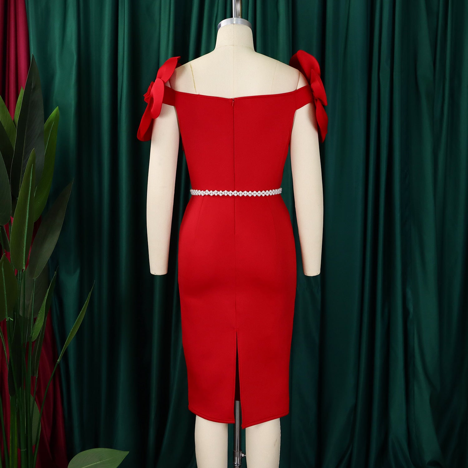 Floral Elegant Off Shoulder Formal Party Dress 19