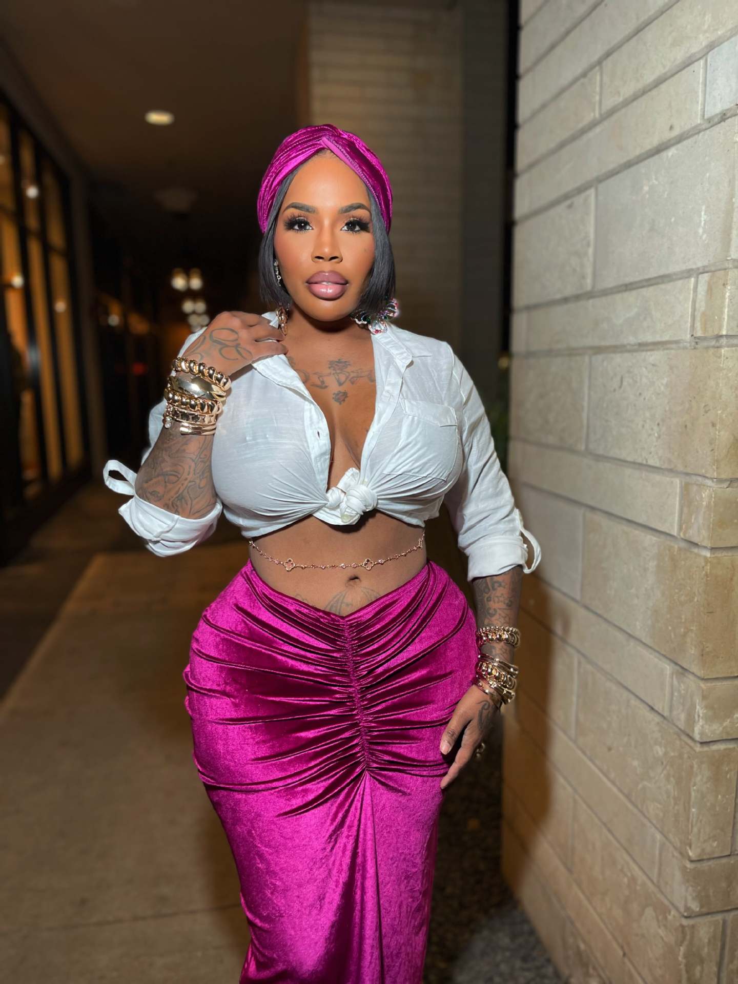 Women Casual Pleated Velvet Skirt 8