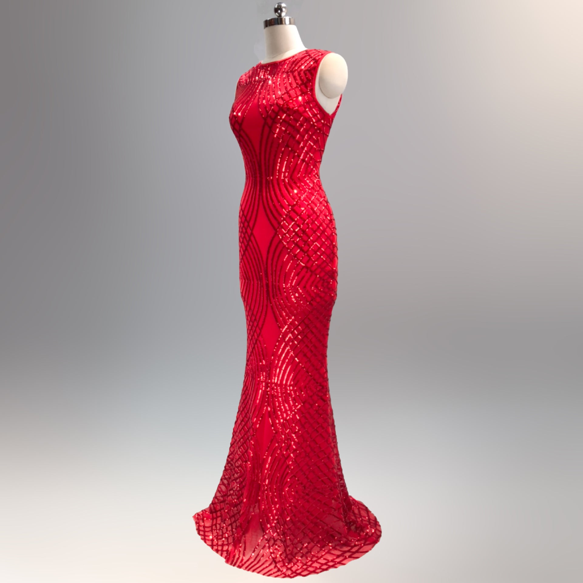 Celebrity matching evening dress sequins fish tail dinner party dress 11