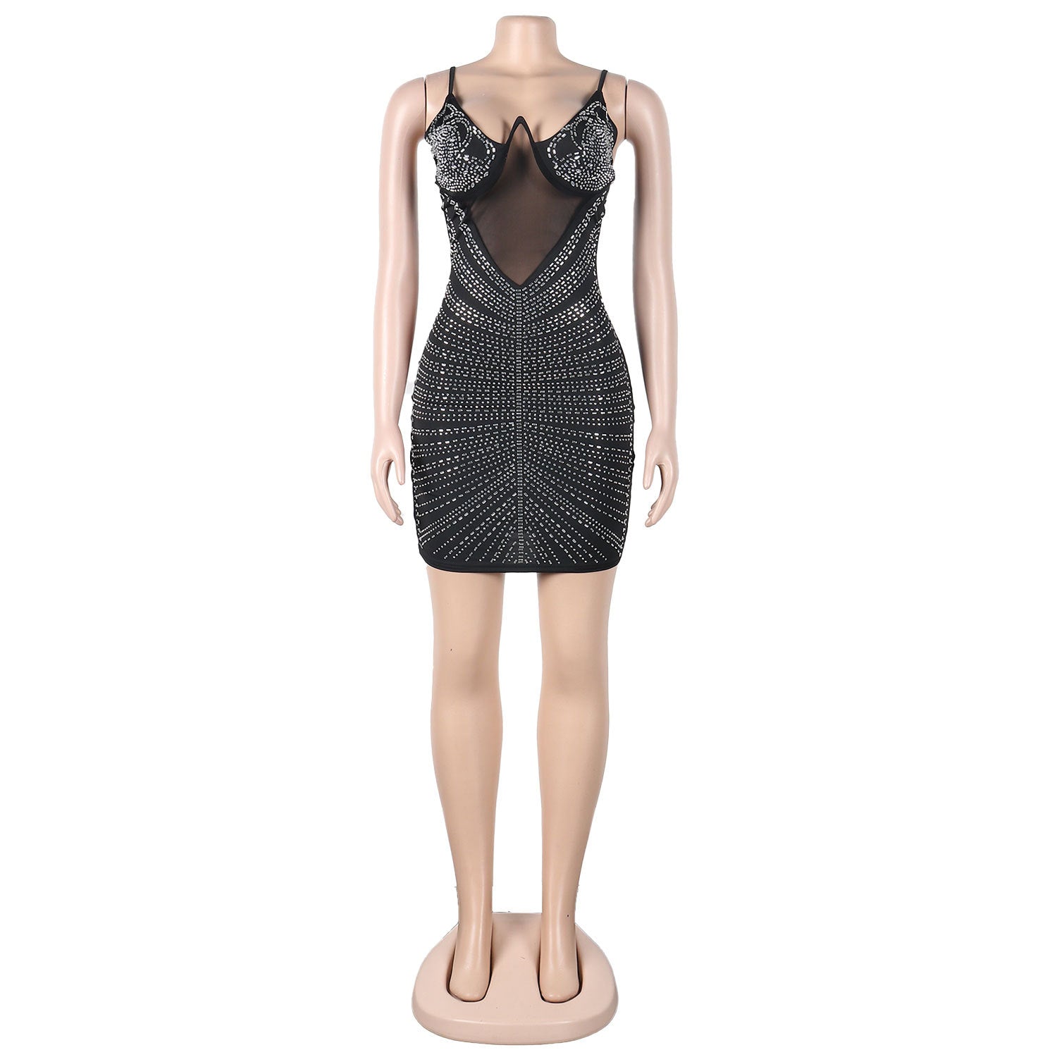 Sexy Beaded Strap Dress Nightclub Wear 13