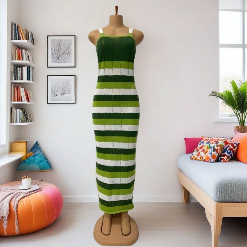 Summer Classic Loose Slim Fit Striped Dress