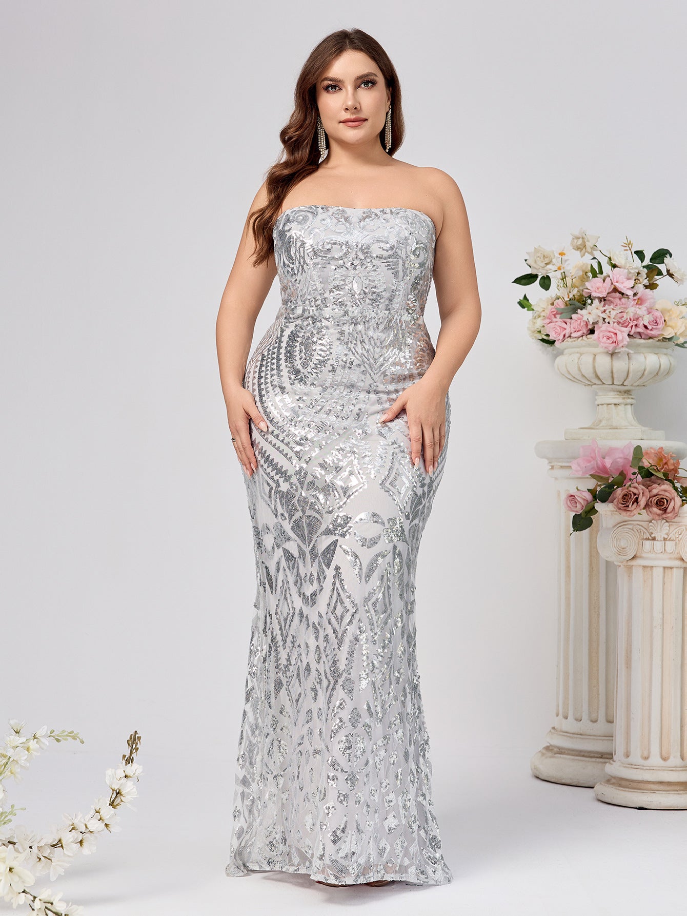 Women Sexy Strapless Sleeveless Dress 5