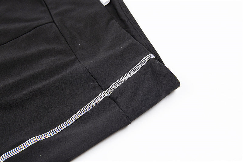 Spring Women's See-Through Mesh Patchwork Printed Slim Long Sleeve Casual two piece pants set 23