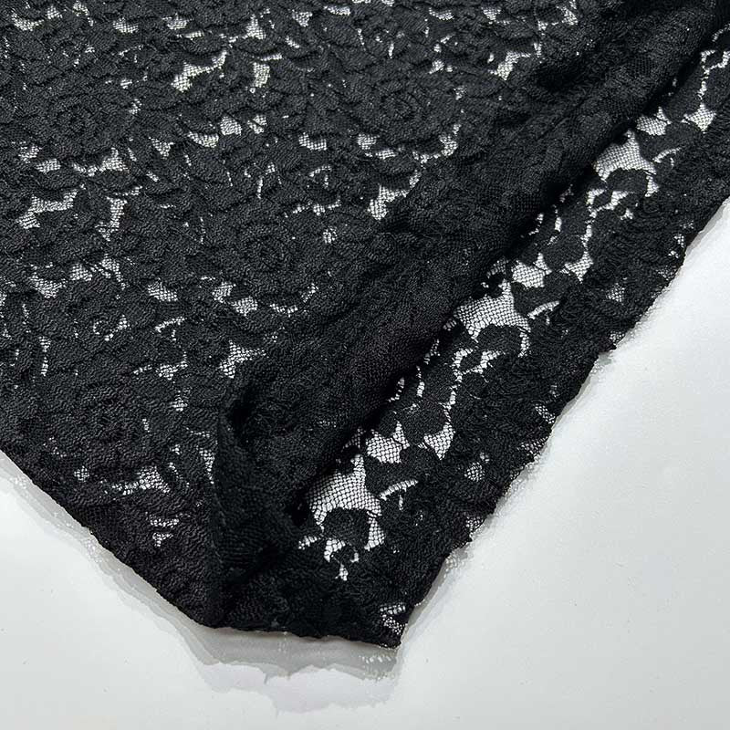 Autumn women's hollow lace pattern See-Through slim long dress 19