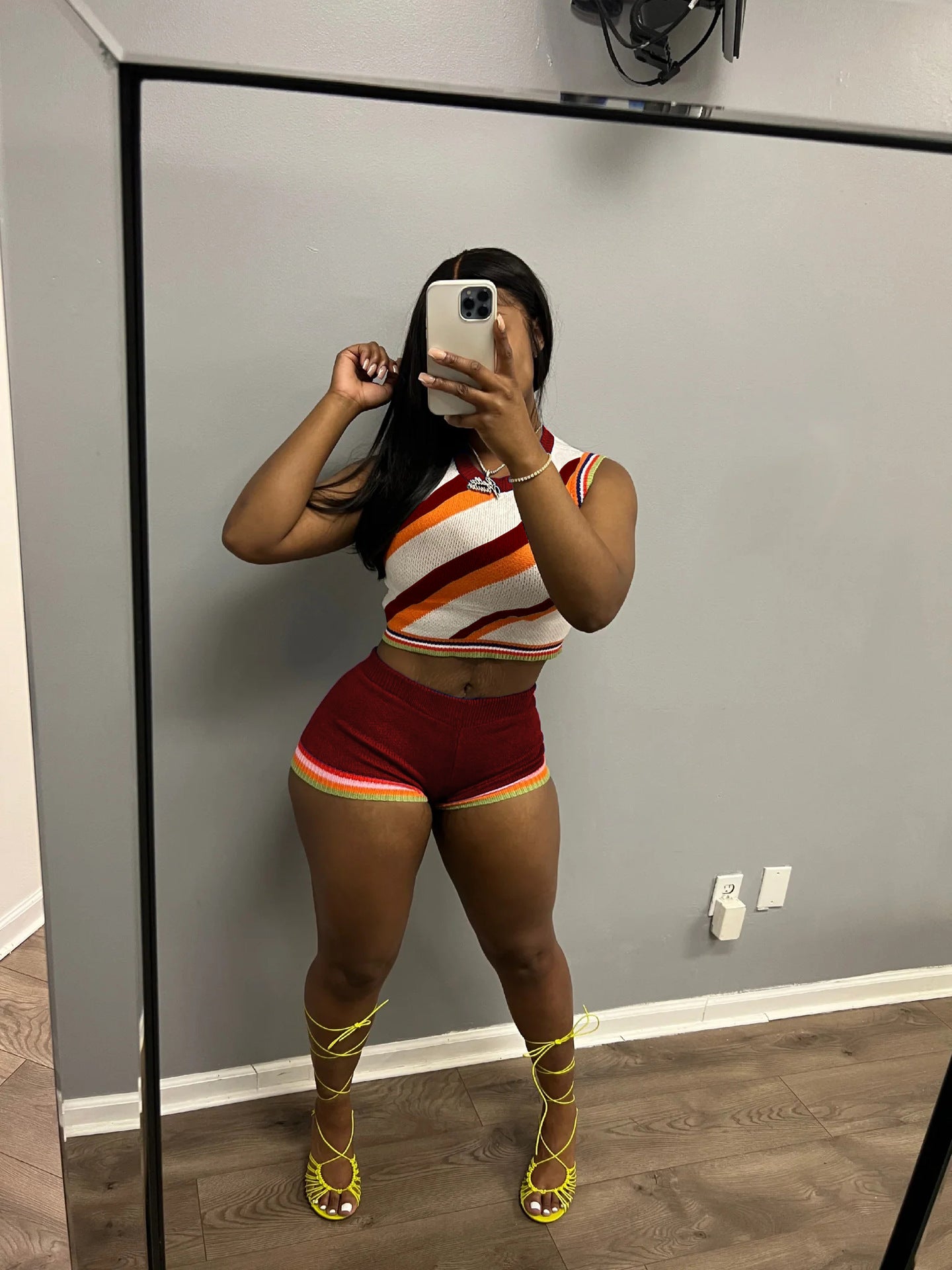 Women Tank Top and Shorts Sweater Two Piece 20