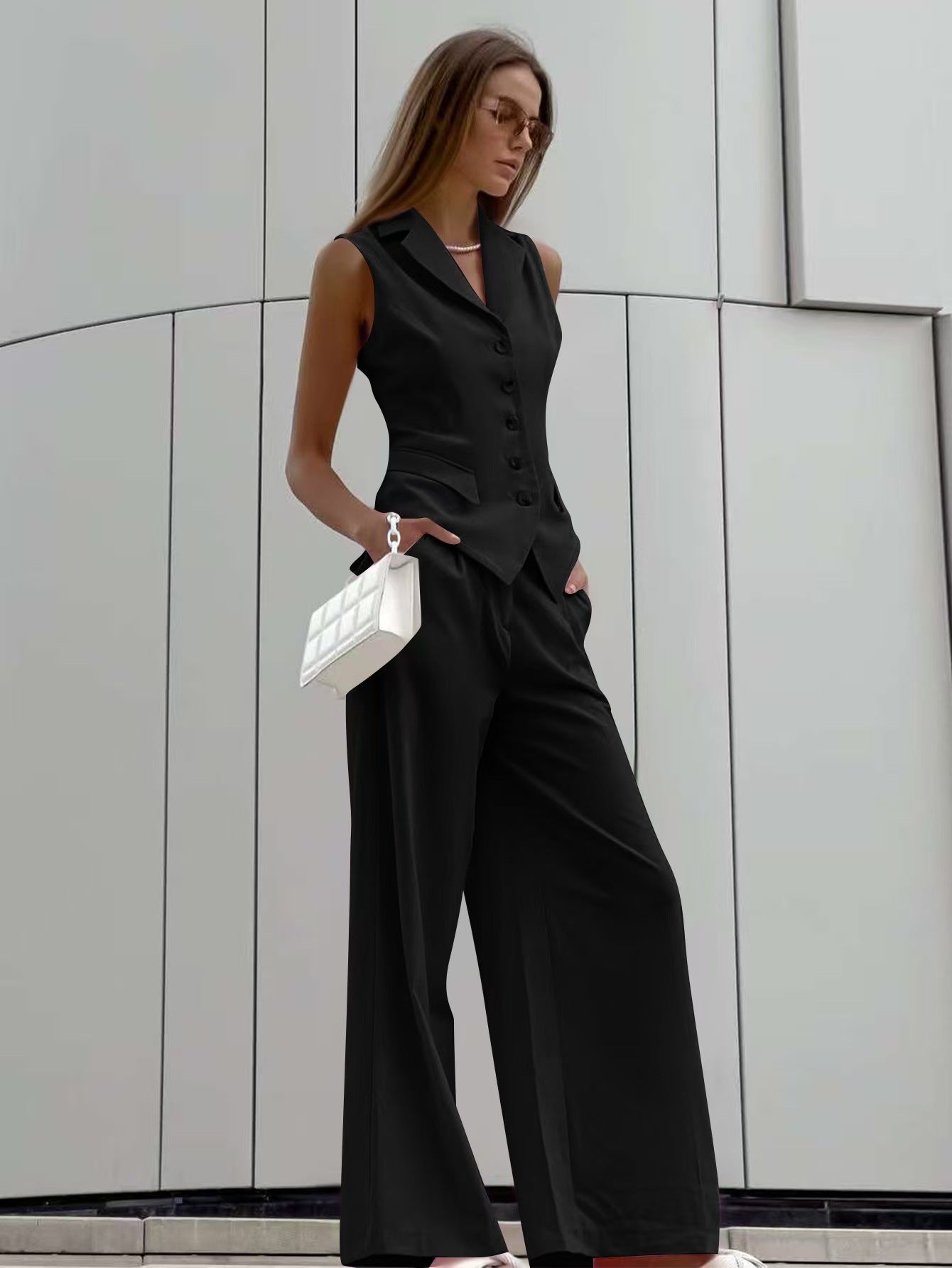 Women Casual Vest and Trousers Two-piece Set 16