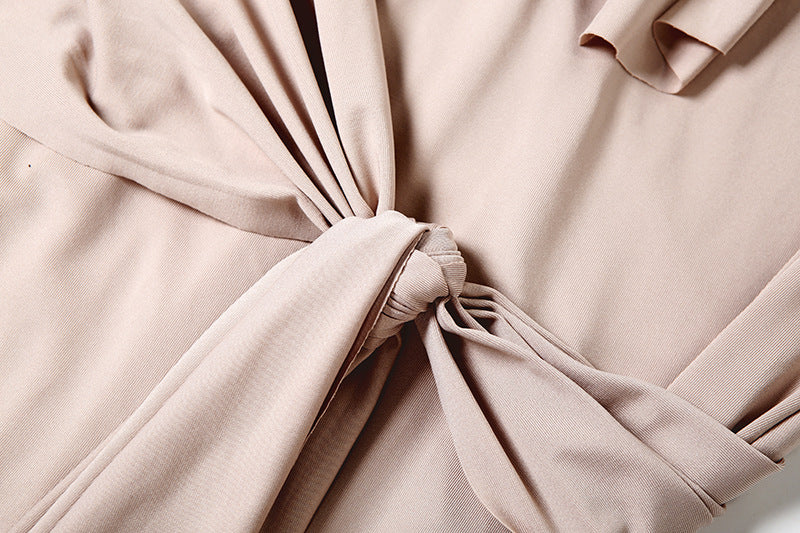 Women Summer Sexy Hollow Long-Sleeve Solid Dress 13