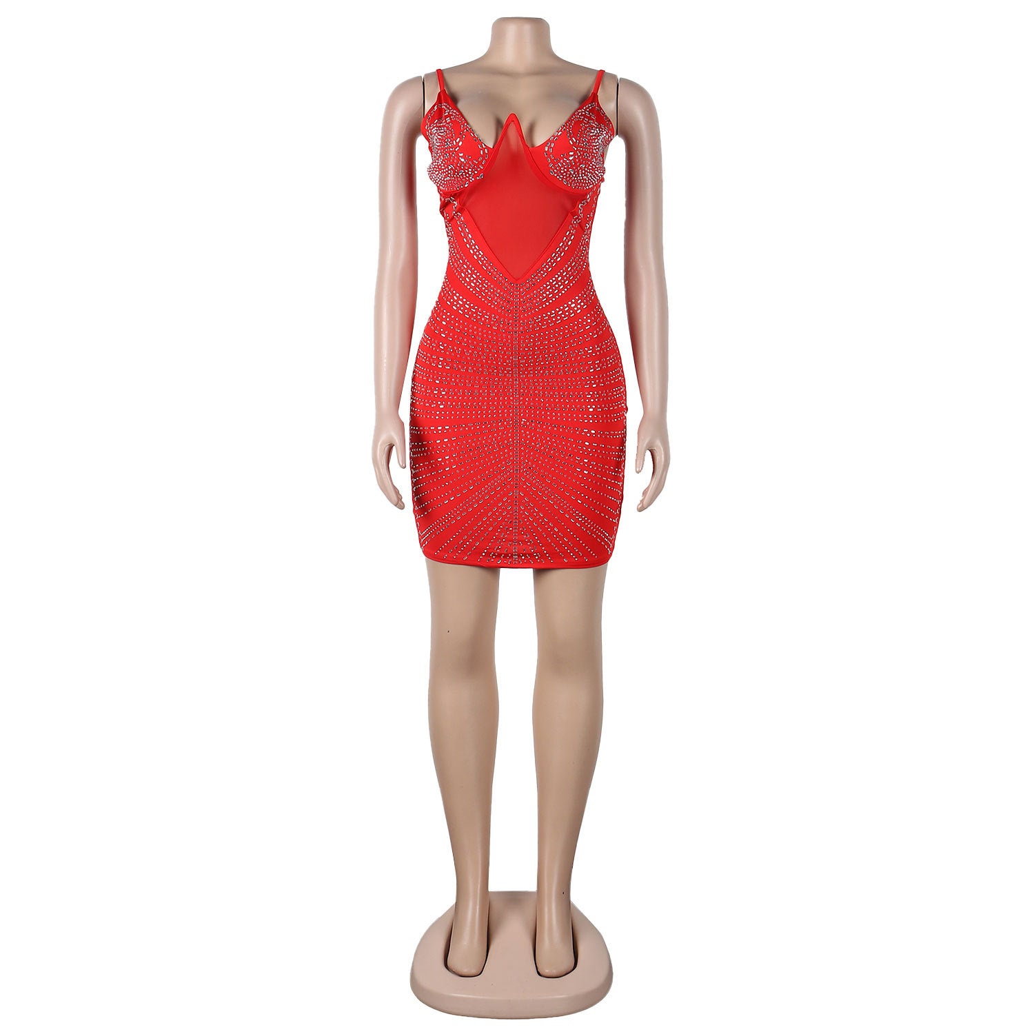 Sexy Beaded Strap Dress Nightclub Wear 25