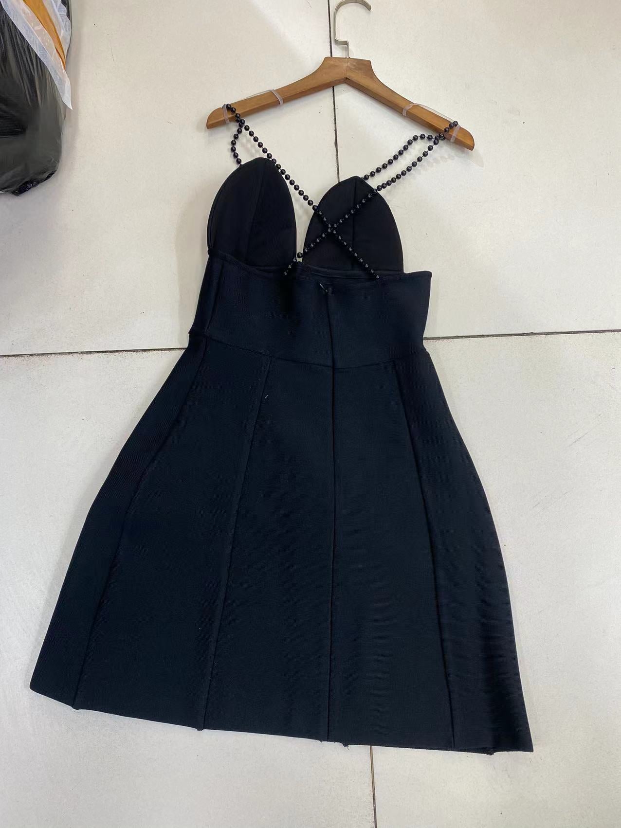 Pearl Strap Flower Sexy Short Bandage Sexy Dress 18