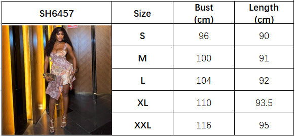 Women Sexy Sleeveless Floral Irregular Suspender Skirt 6