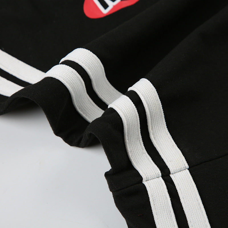 Women Summer American Sports Casual Digital Stripe Contrast Dress 31