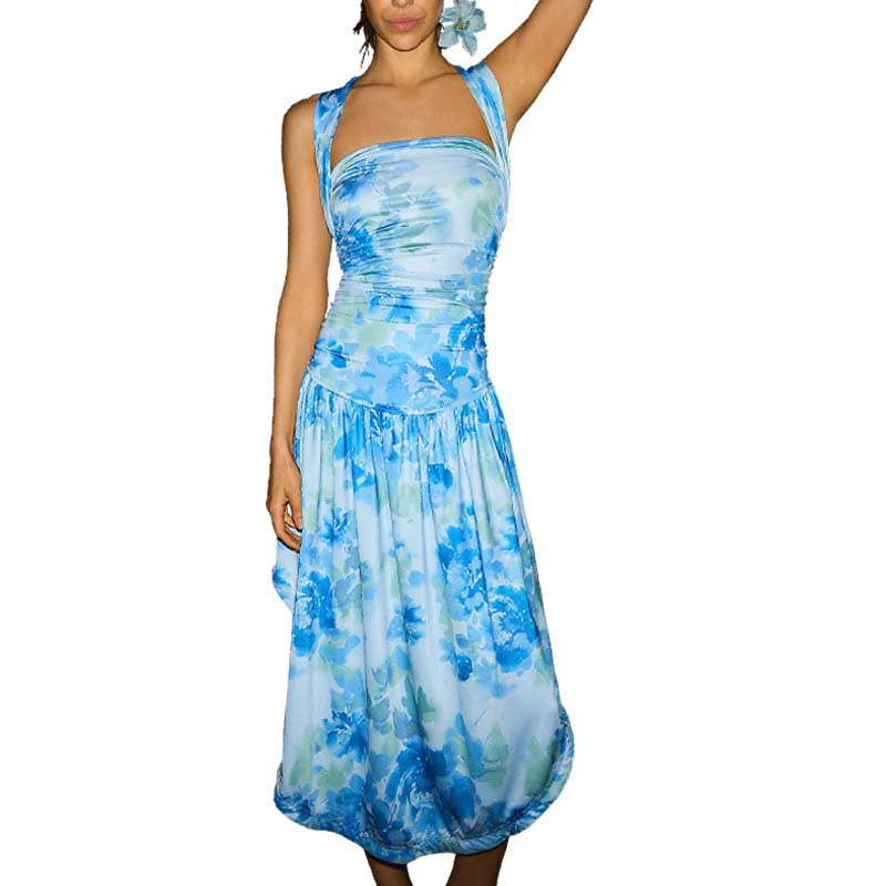 Women Holidays cross-strap print dress 9