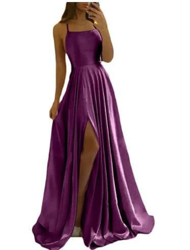 Women Bridesmaid Dresses Sexy Slit Prom Evening Dresses（Processing time need 3-6 days） 3