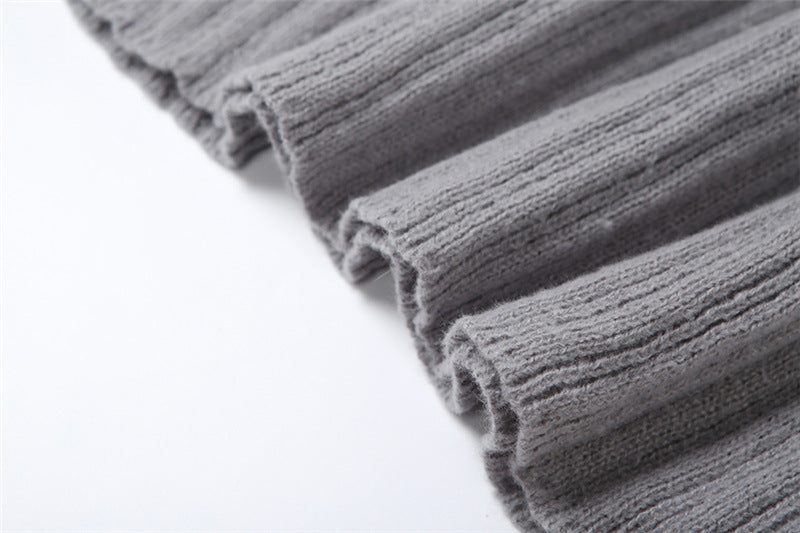 Women Off Shoulder Long Sleeve Loose Solid Knitting Sweater 32