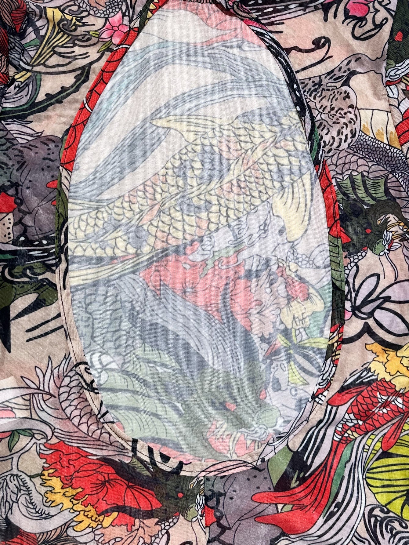 Women Sexy Backless Print See-Through Mesh Jumpsuit 20